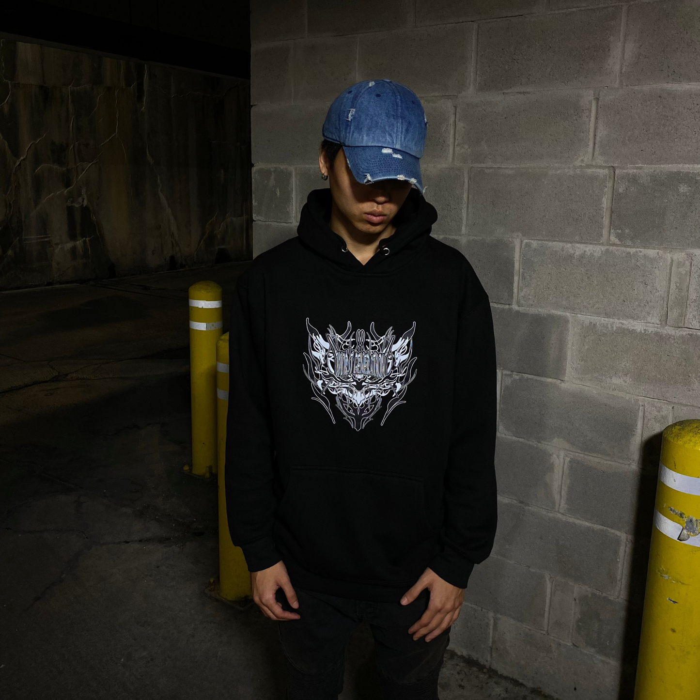 CYBERSIDULISM LOGO BLACK HOODIE