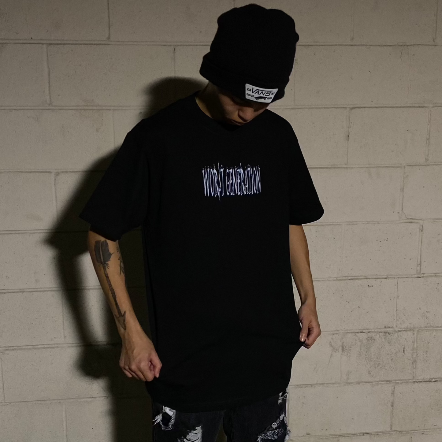 LOGO "UNEXPRESSED EMOTIONS NEVER DIE" BLACK T-SHIRT
